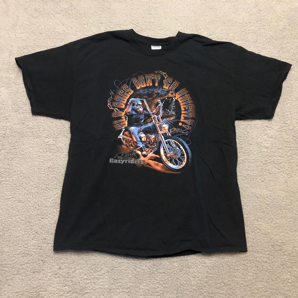 Easyriders Bike Show Tour 2013 Columbus OH T-Shirt Mens‎ XL Black Old Dogs